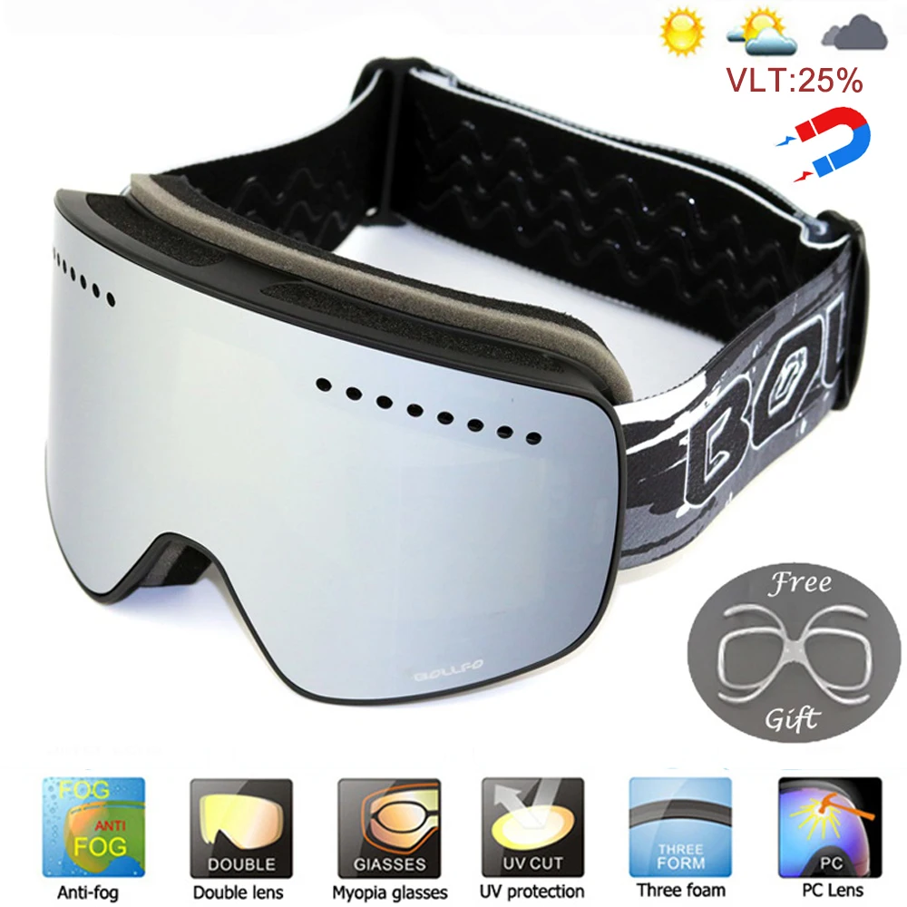 Ski Goggles Magnetic Quick Change Lens - Occhiali da sci magnetici con doppia