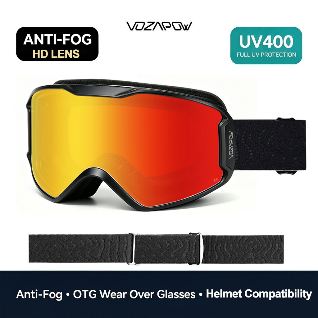 Snowboard Goggles Otg Over Glasses - Occhiali da sci e snowboard VOZAPOW,