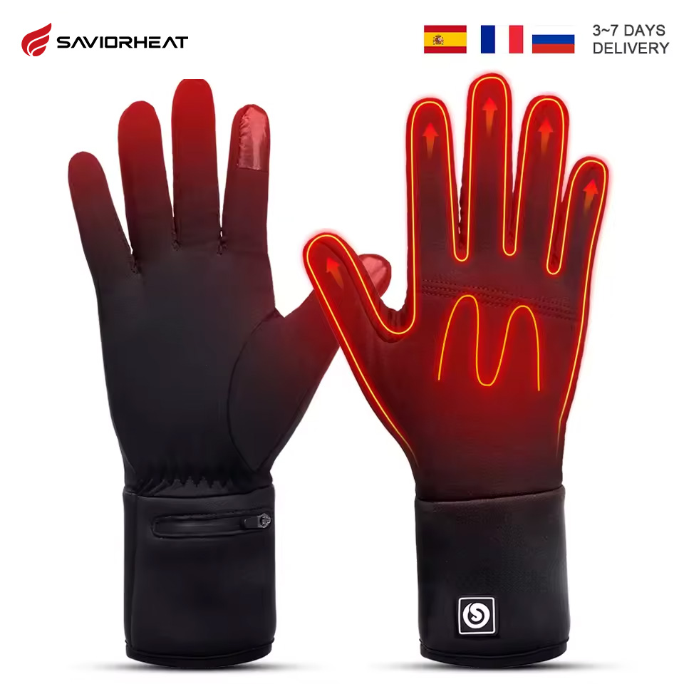 Heated Ski Gloves Battery Waterproof - SAVIOR Guanti invernali riscaldati termici per