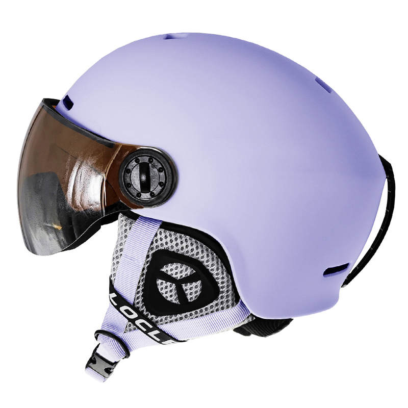 Ski Helmet With Integrated Visor - LOCLE Upgrade Uomo Donna Casco da