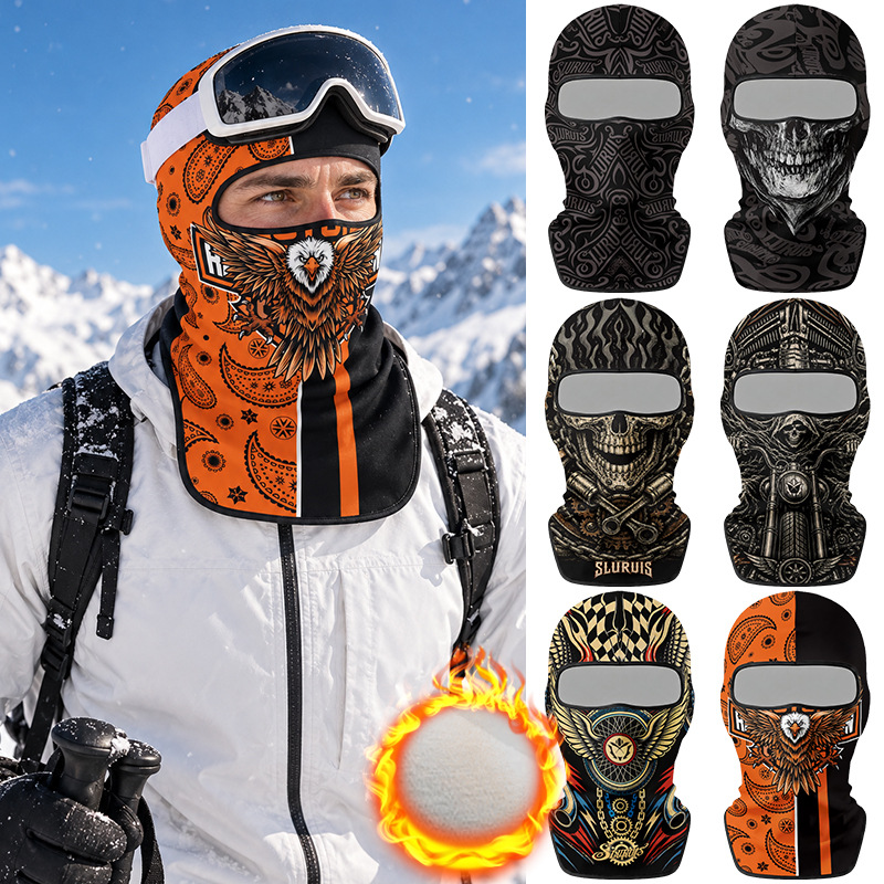 Balaclava Ski Mask Windproof Fleece - Balaclava in pile Dralon con design