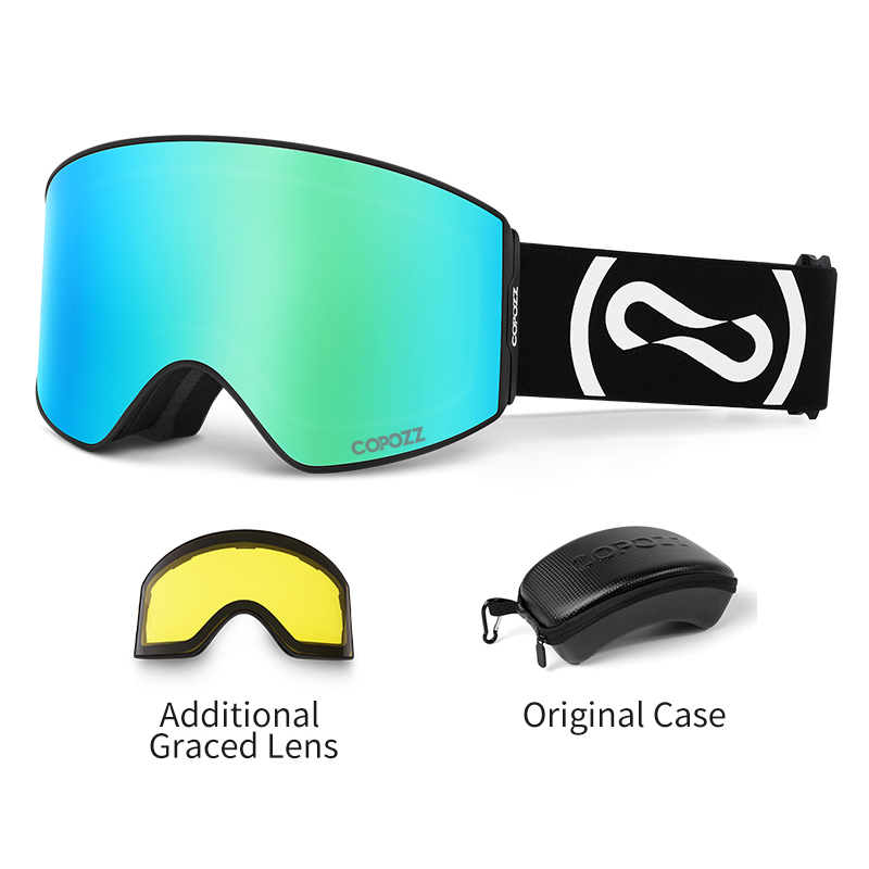 Ski Goggles Magnetic Quick Change Lens - COPOZZ Occhiali da sci professionali magnetici