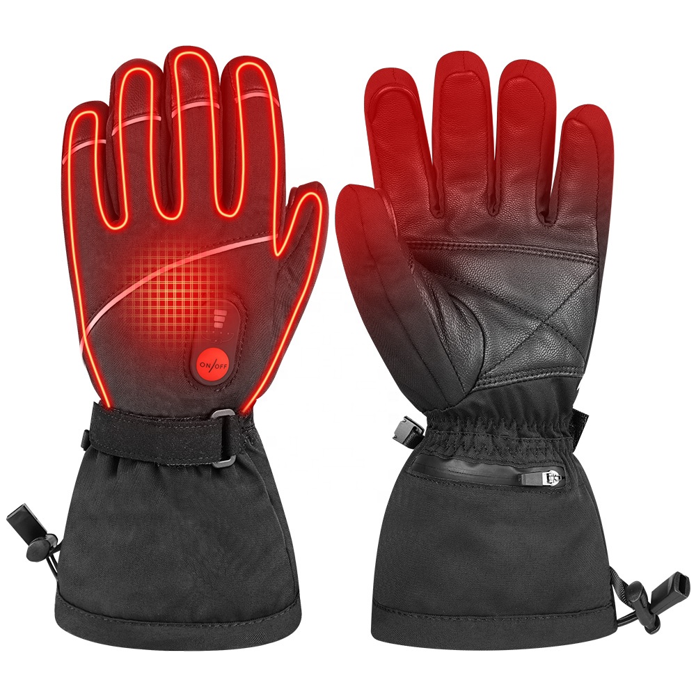 Heated Ski Gloves Battery Waterproof - Guanti da sci riscaldati personalizzati per