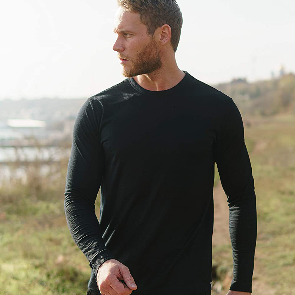 Merino Wool Base Layer Thermal Underwear - Maglia Termica a Maniche Lunghe 100%