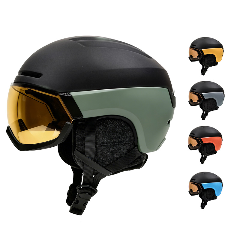 Ski Helmet With Integrated Visor - Casco da Sci All'ingrosso a Doppio