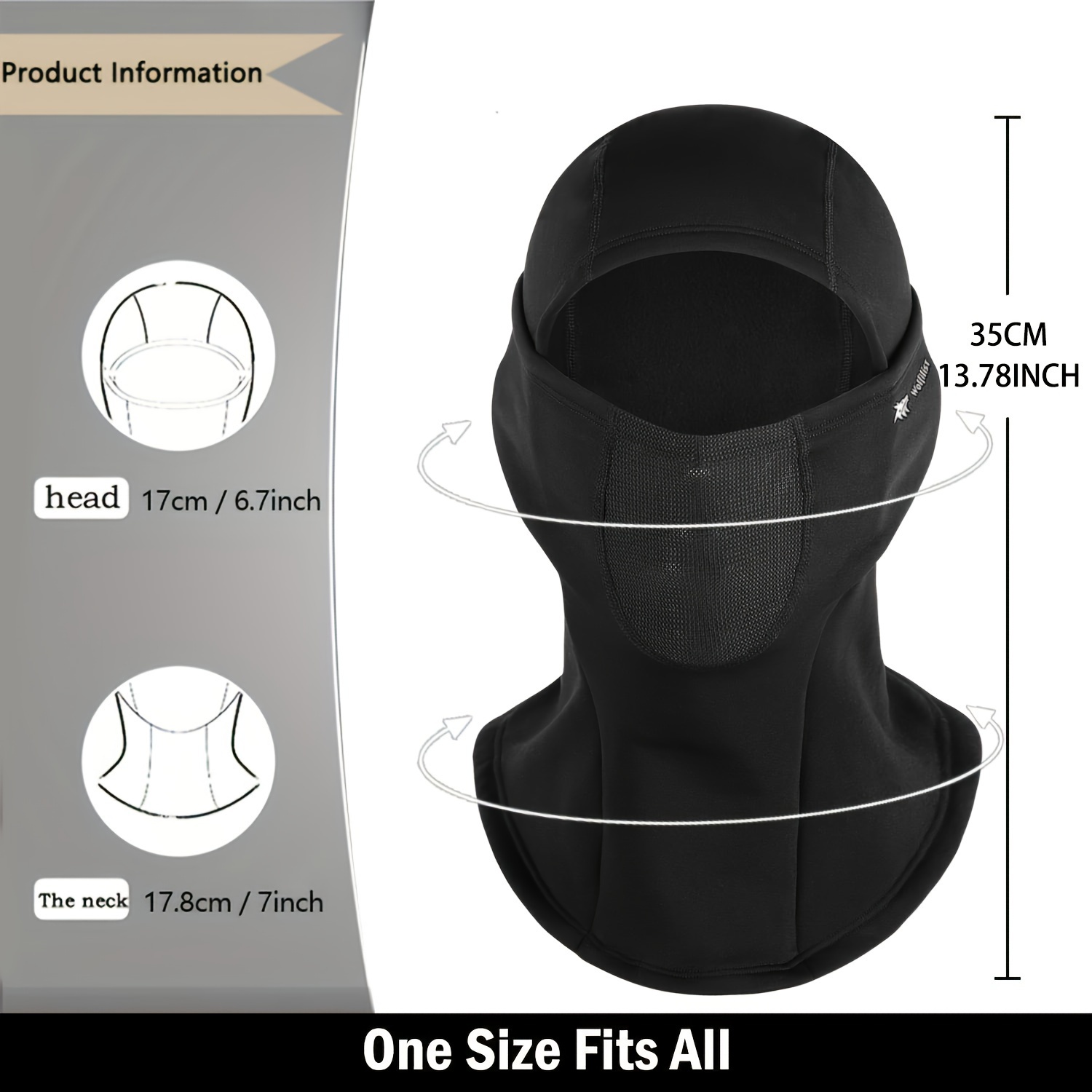 Maschera da sci per uomo e don - Balaclava Ski Mask Windproof Fleece recensione e prezzo