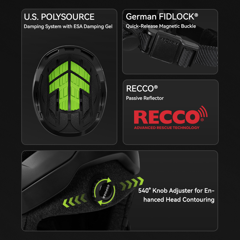 COPOZZ Casco da sci invernale  - Ski Helmet With Integrated Visor recensione e prezzo