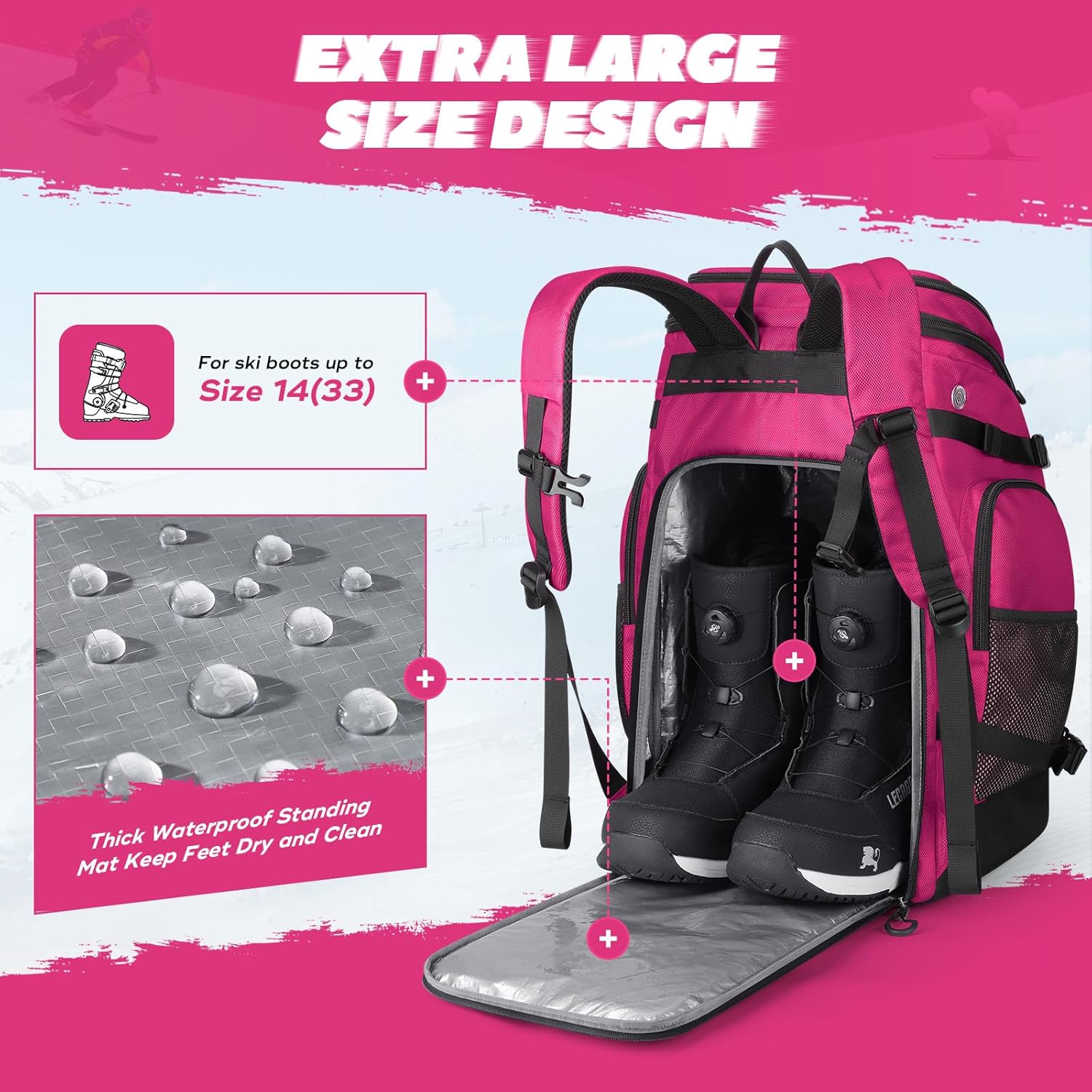 Borsa per scarponi da sci Mael - Ski Boot Bag Backpack Travel recensione e prezzo