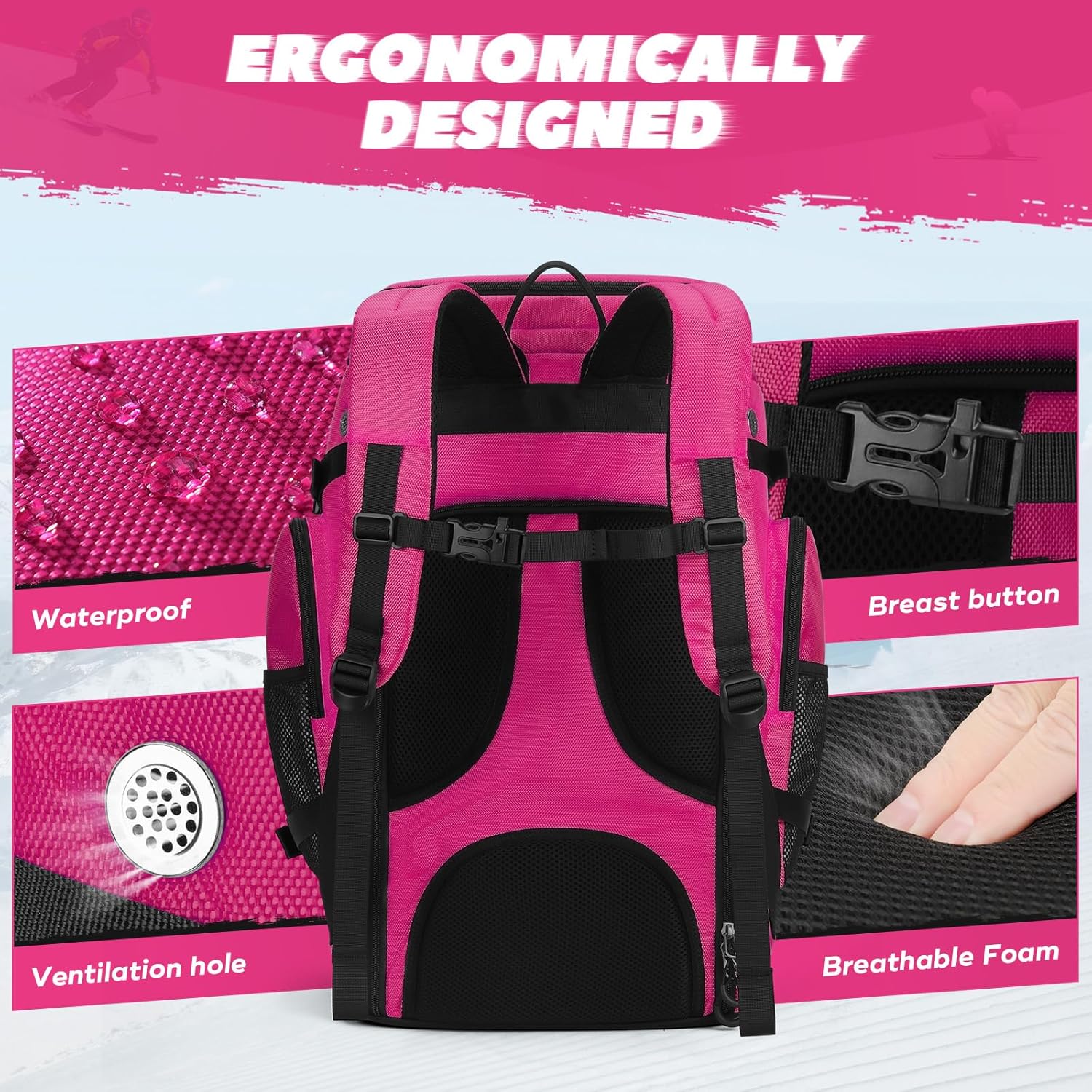 Borsa per scarponi da sci Mael - Ski Boot Bag Backpack Travel recensione e prezzo