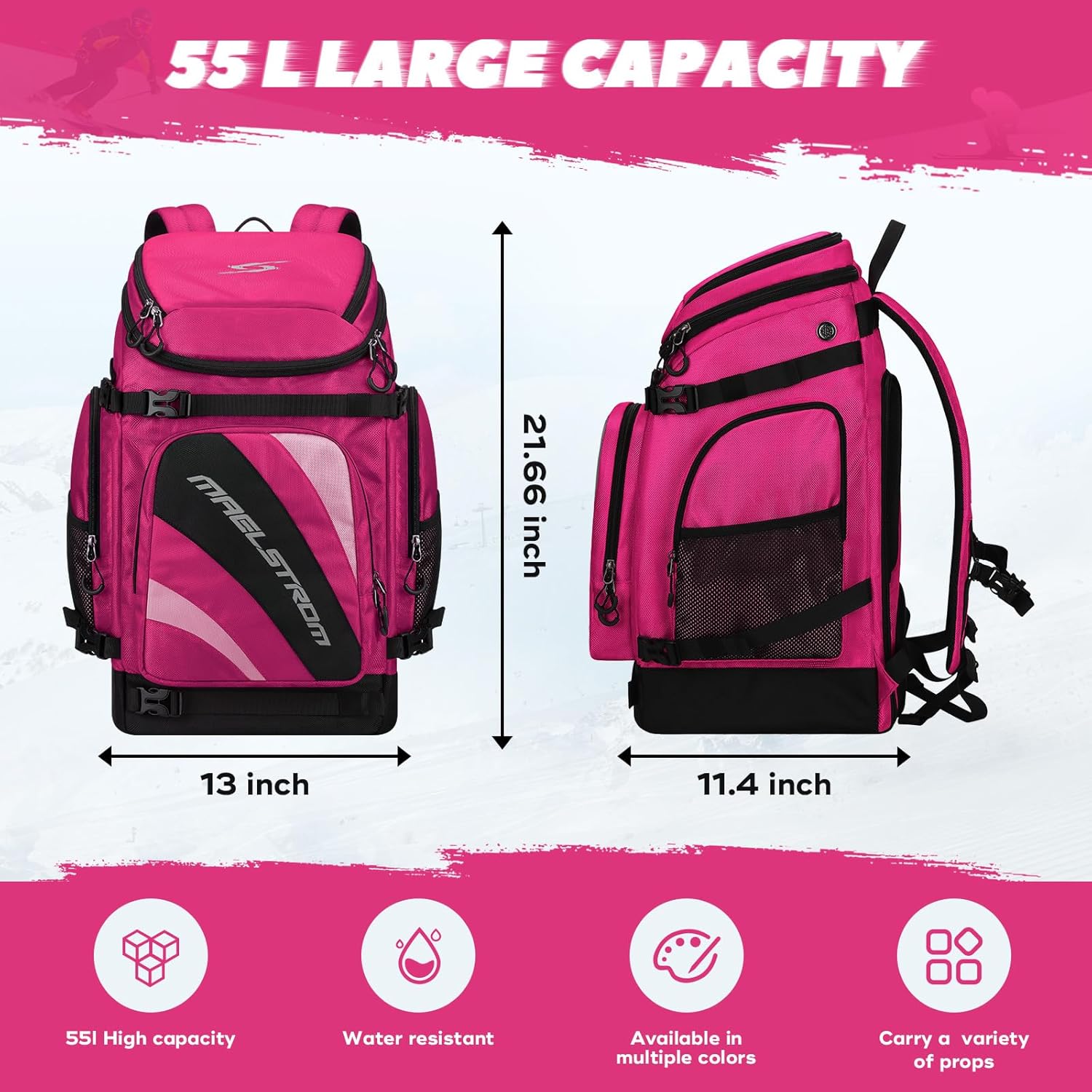Borsa per scarponi da sci Mael - Ski Boot Bag Backpack Travel recensione e prezzo