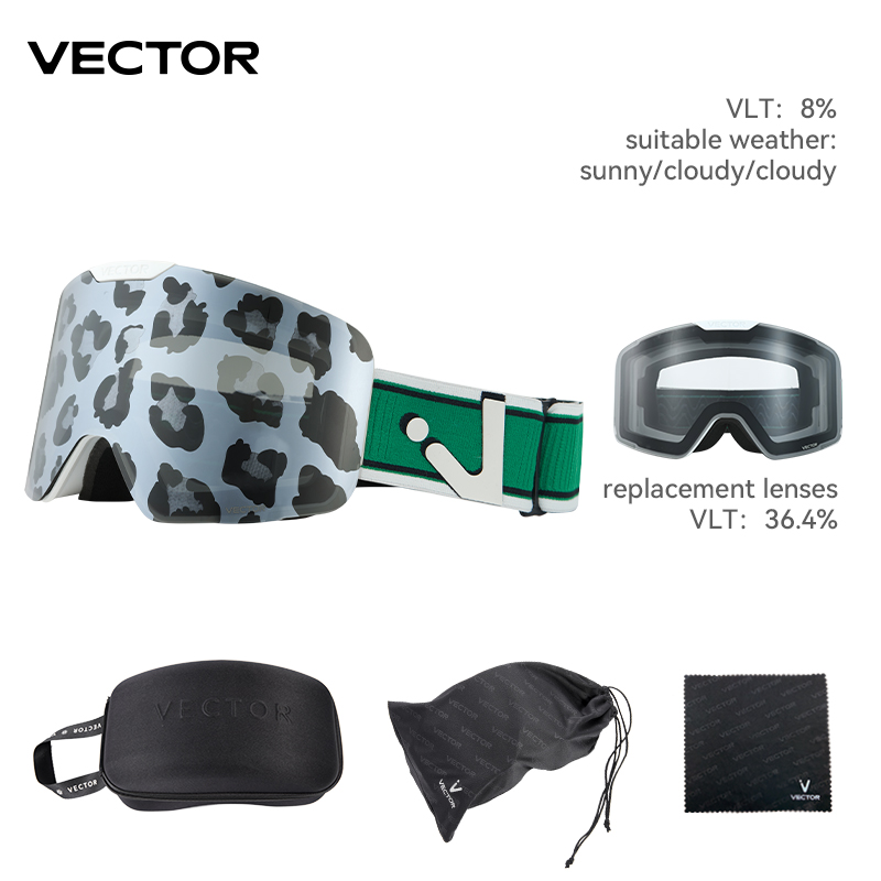 VECTOR Occhiali da sci magneti - Ski Goggles Magnetic Quick Change Lens recensione e prezzo
