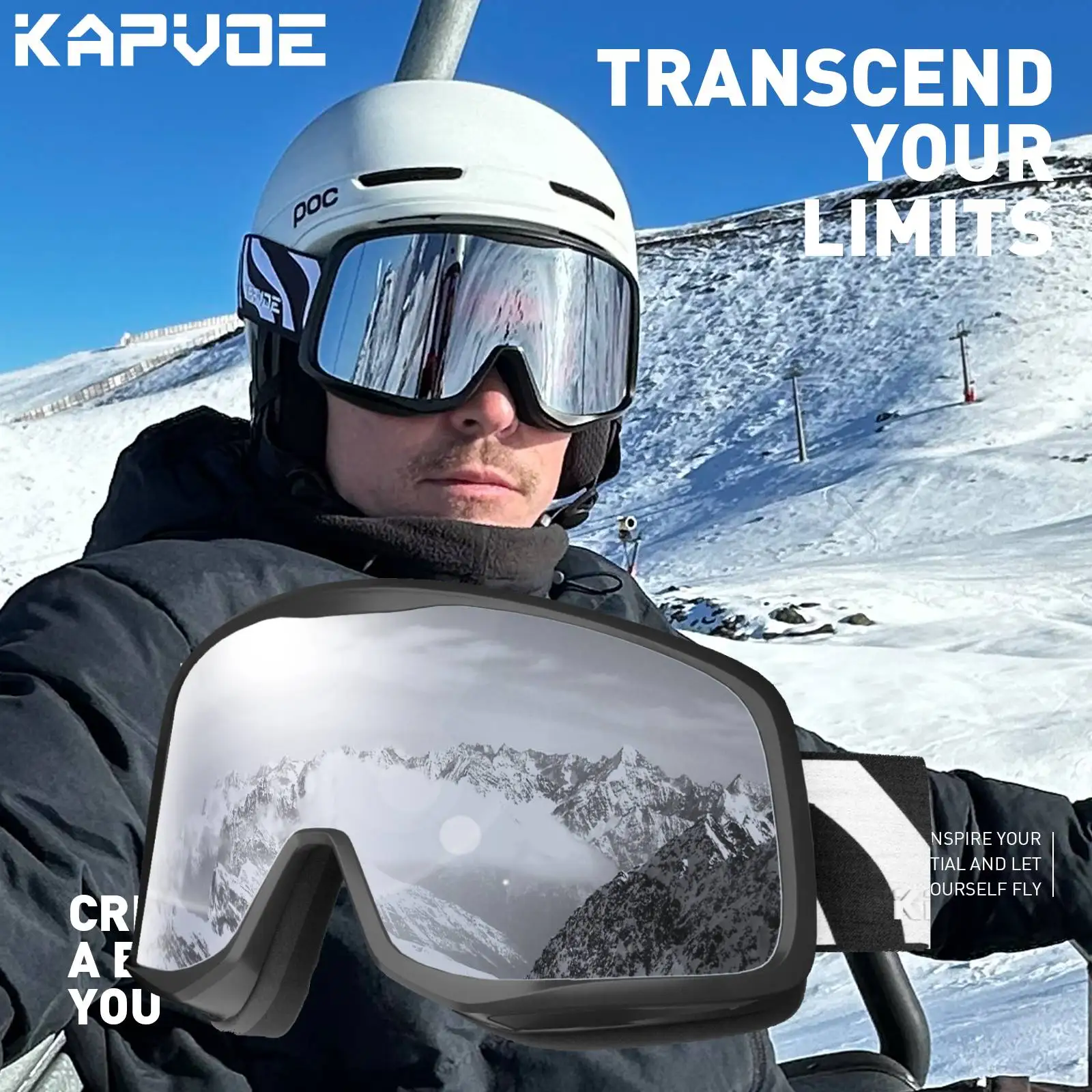 Occhiali da Sci Kapvoe Antiapp - Snowboard Goggles Otg Over Glasses recensione e prezzo