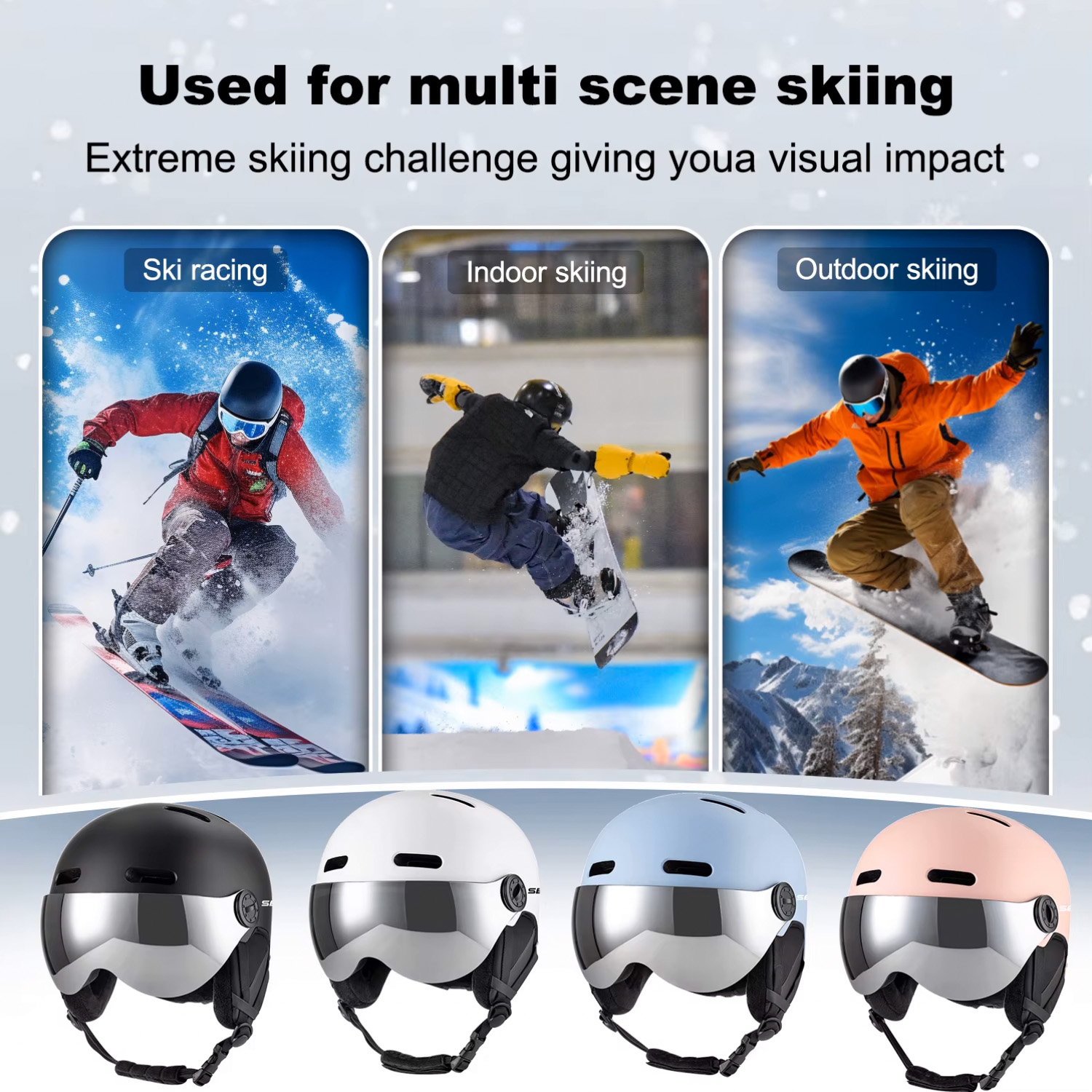 Caschi da sci SEEKER per uomo  - Ski Helmet With Integrated Visor recensione e prezzo