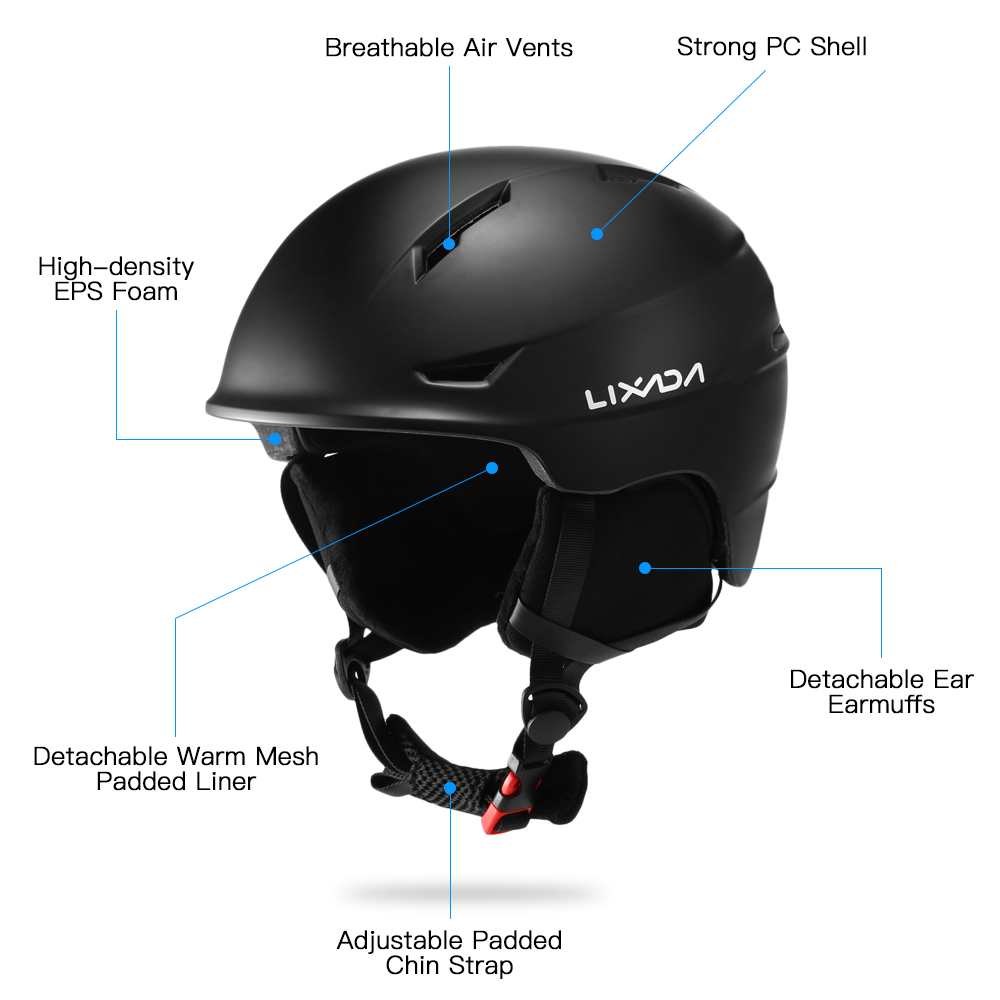 Casco da snowboard Lixada con  - Ski Helmet With Integrated Visor recensione e prezzo