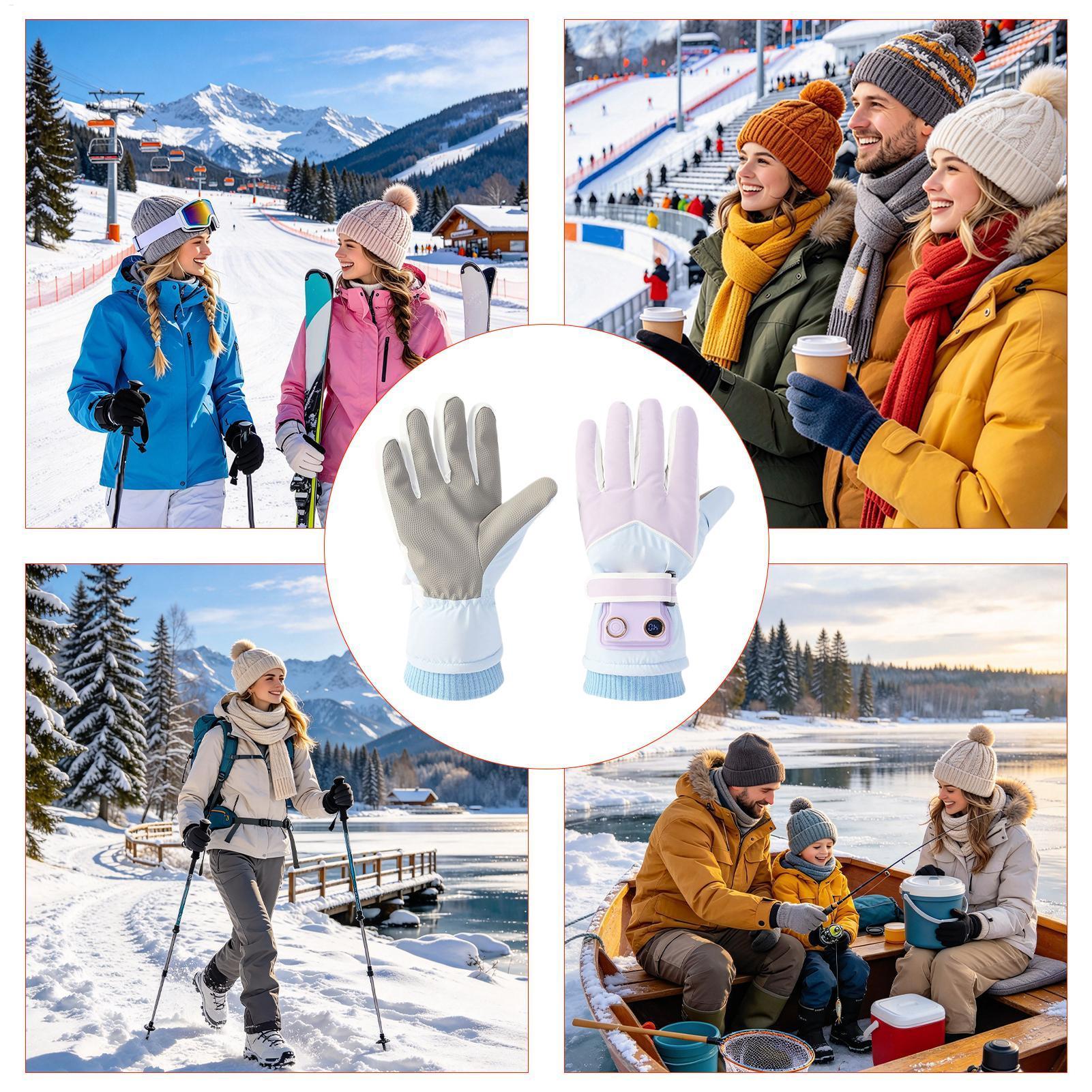 Guanti riscaldati da donna, co - Heated Ski Gloves Battery Waterproof recensione e prezzo