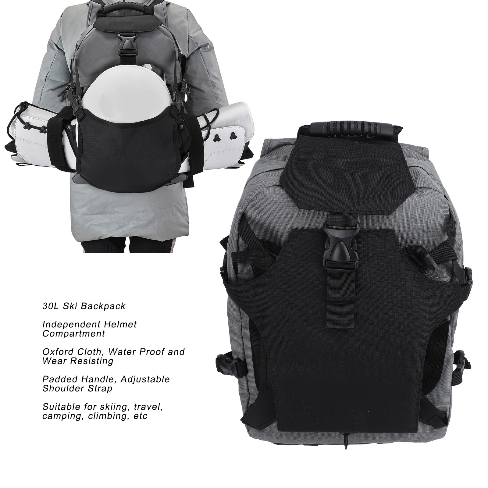 Borsa da sci impermeabile 30L, - Ski Boot Bag Backpack Travel recensione e prezzo