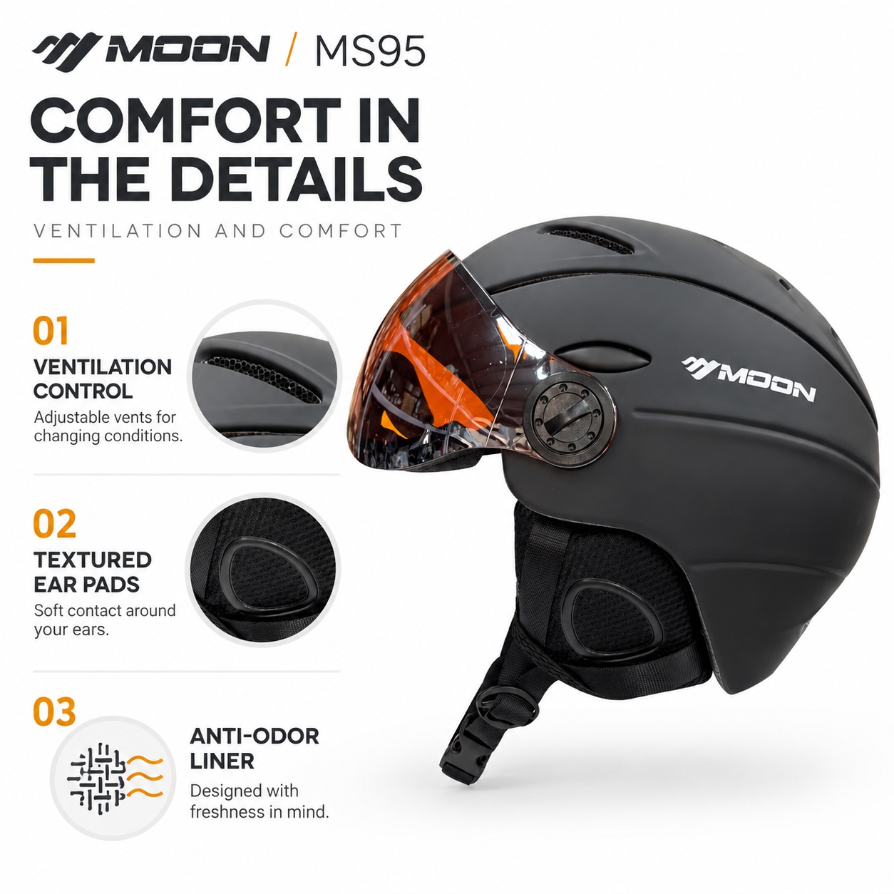 Casco da sci MOON con visiera, - Ski Helmet With Integrated Visor recensione e prezzo