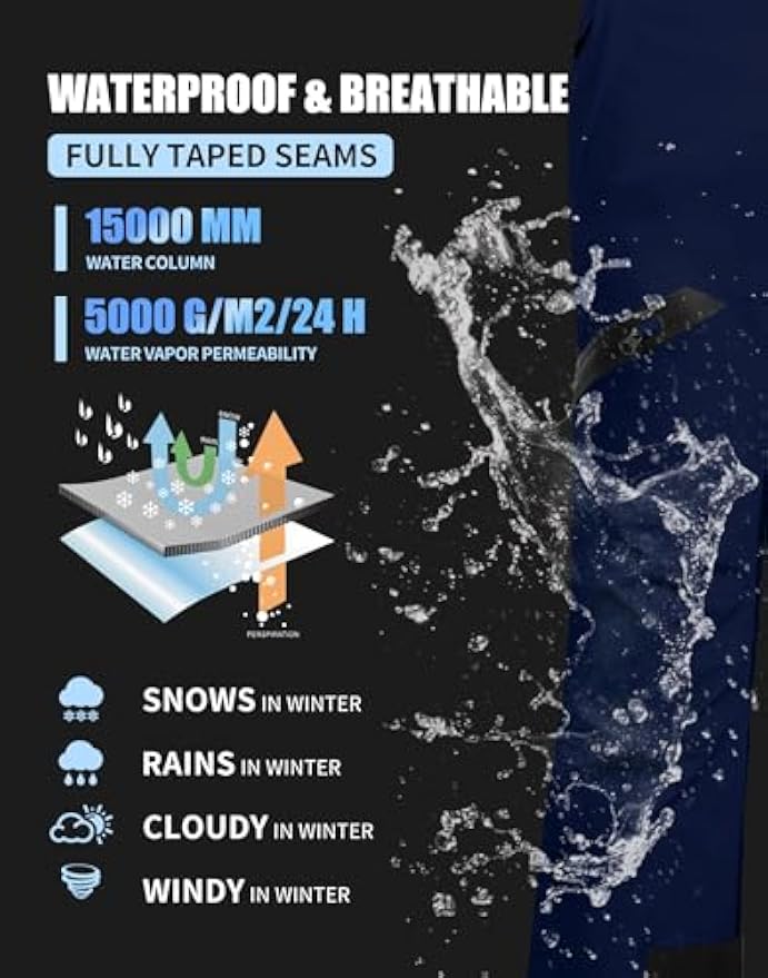 Pantaloni da Neve Impermeabili - Ski Pants Waterproof Insulated Winter recensione e prezzo