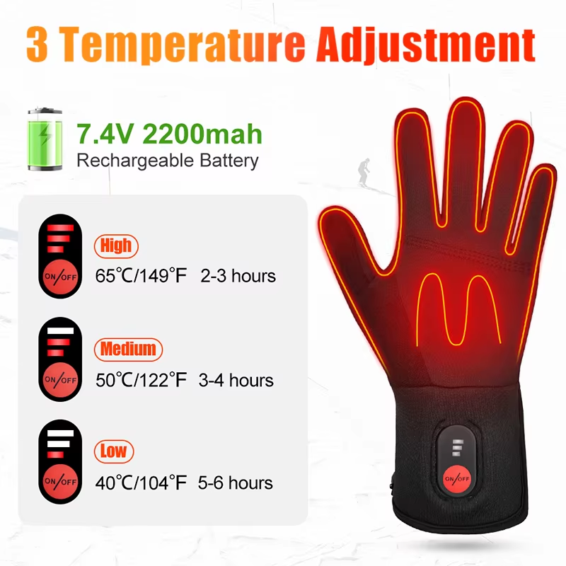Guanti Riscaldati Elettrici Pe - Heated Ski Gloves Battery Waterproof recensione e prezzo
