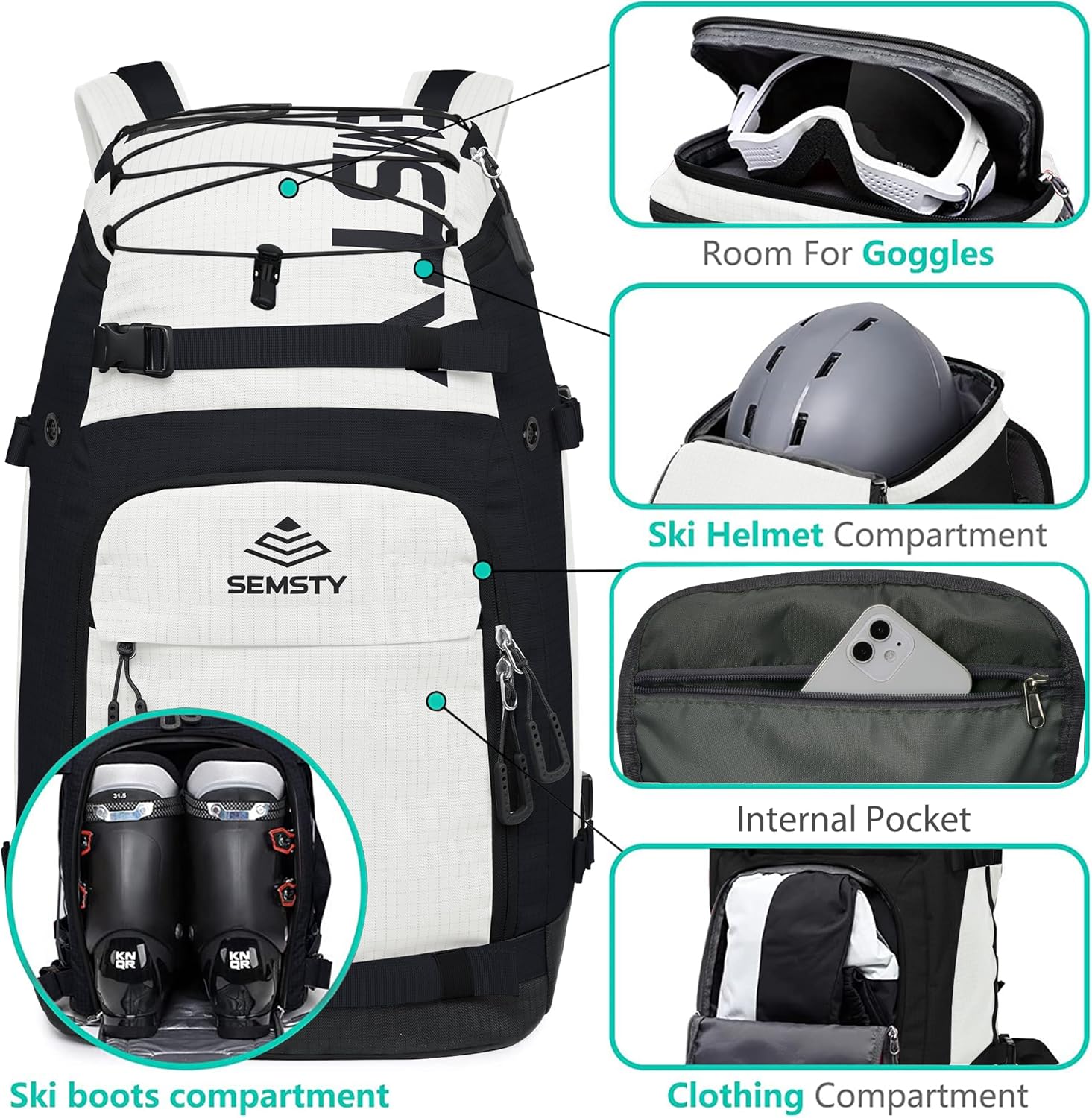 Borsa per scarponi da sci, sca - Ski Boot Bag Backpack Travel recensione e prezzo