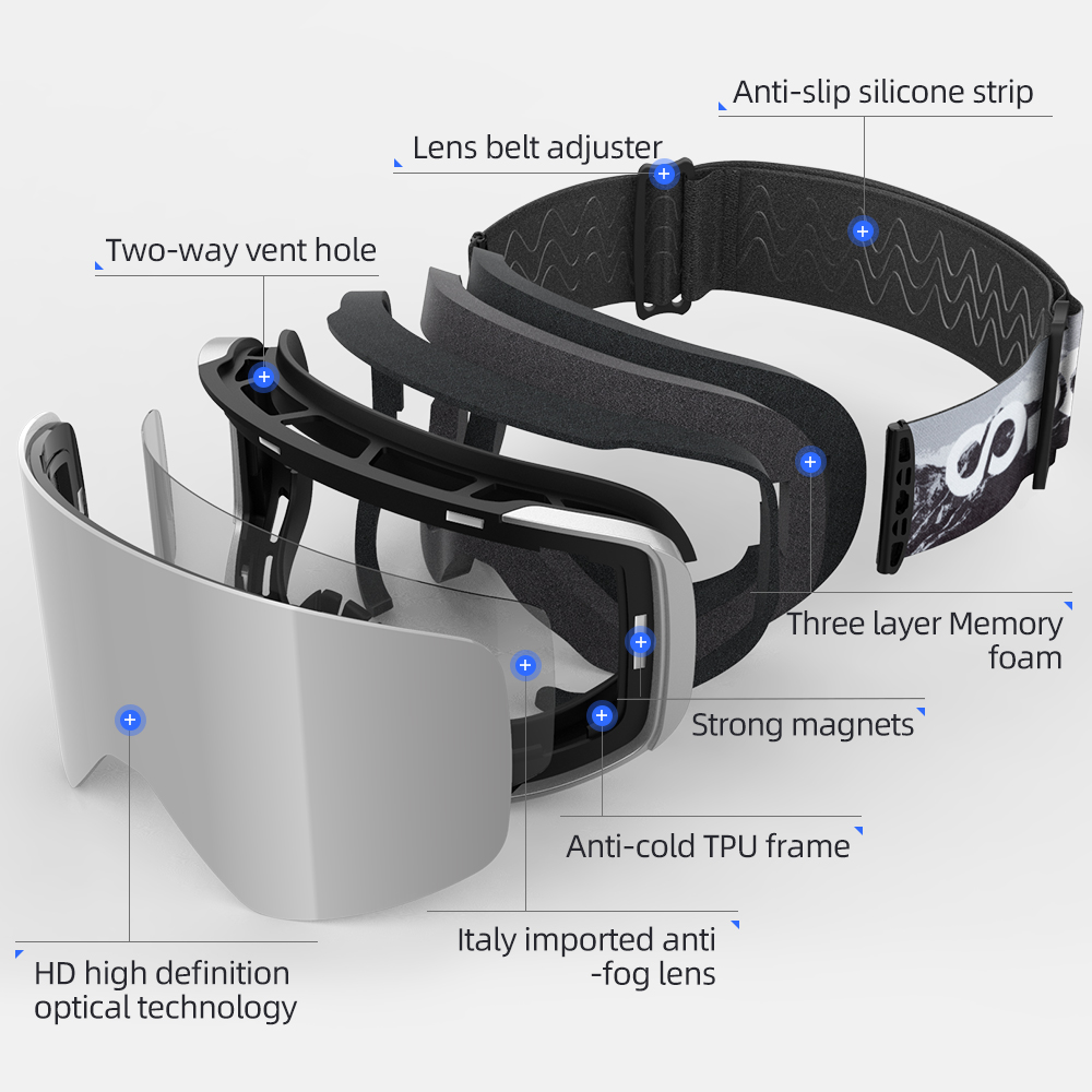 COPOZZ Occhiali da sci profess - Ski Goggles Magnetic Quick Change Lens recensione e prezzo