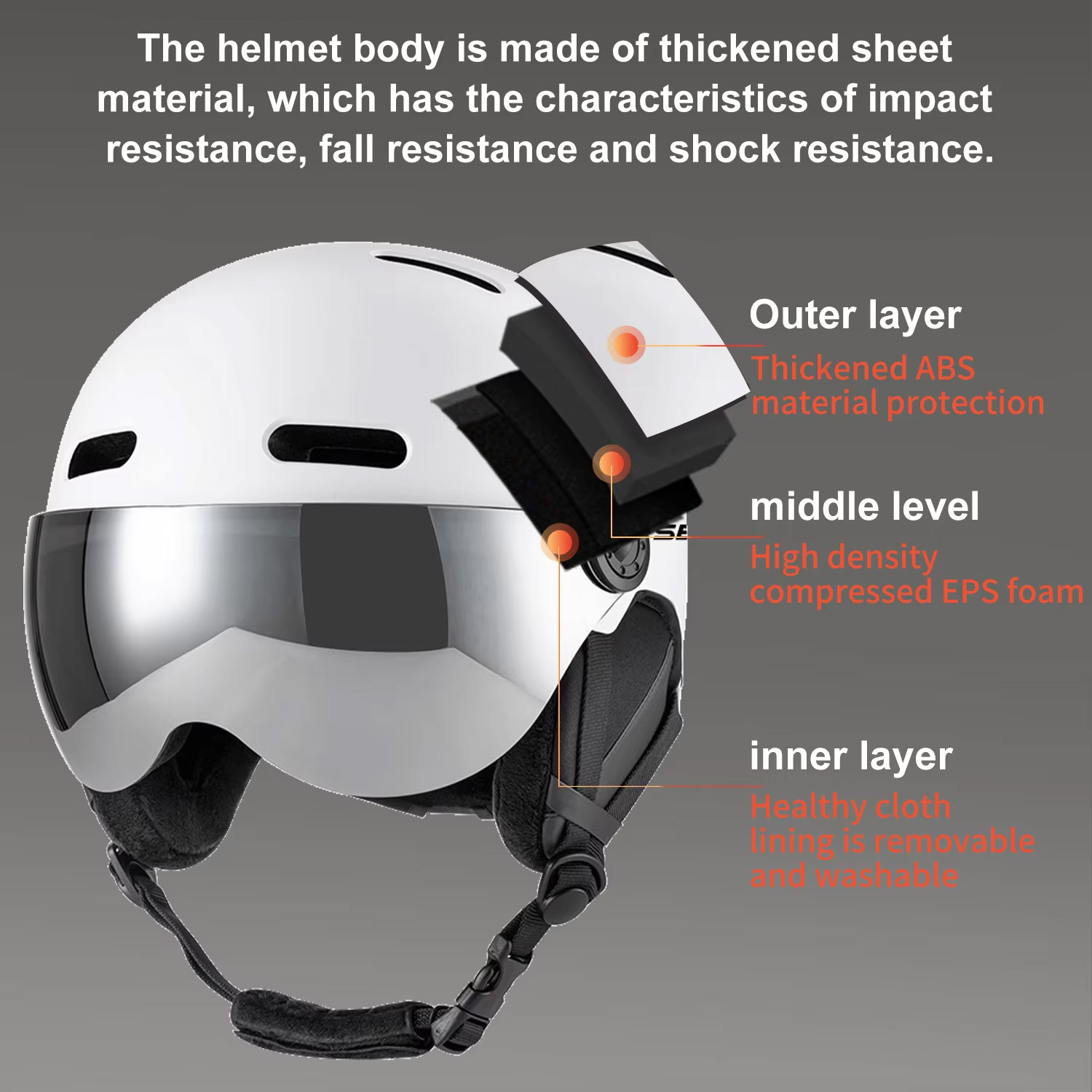 Casco da sci SEEKER con protez - Ski Helmet With Integrated Visor recensione e prezzo