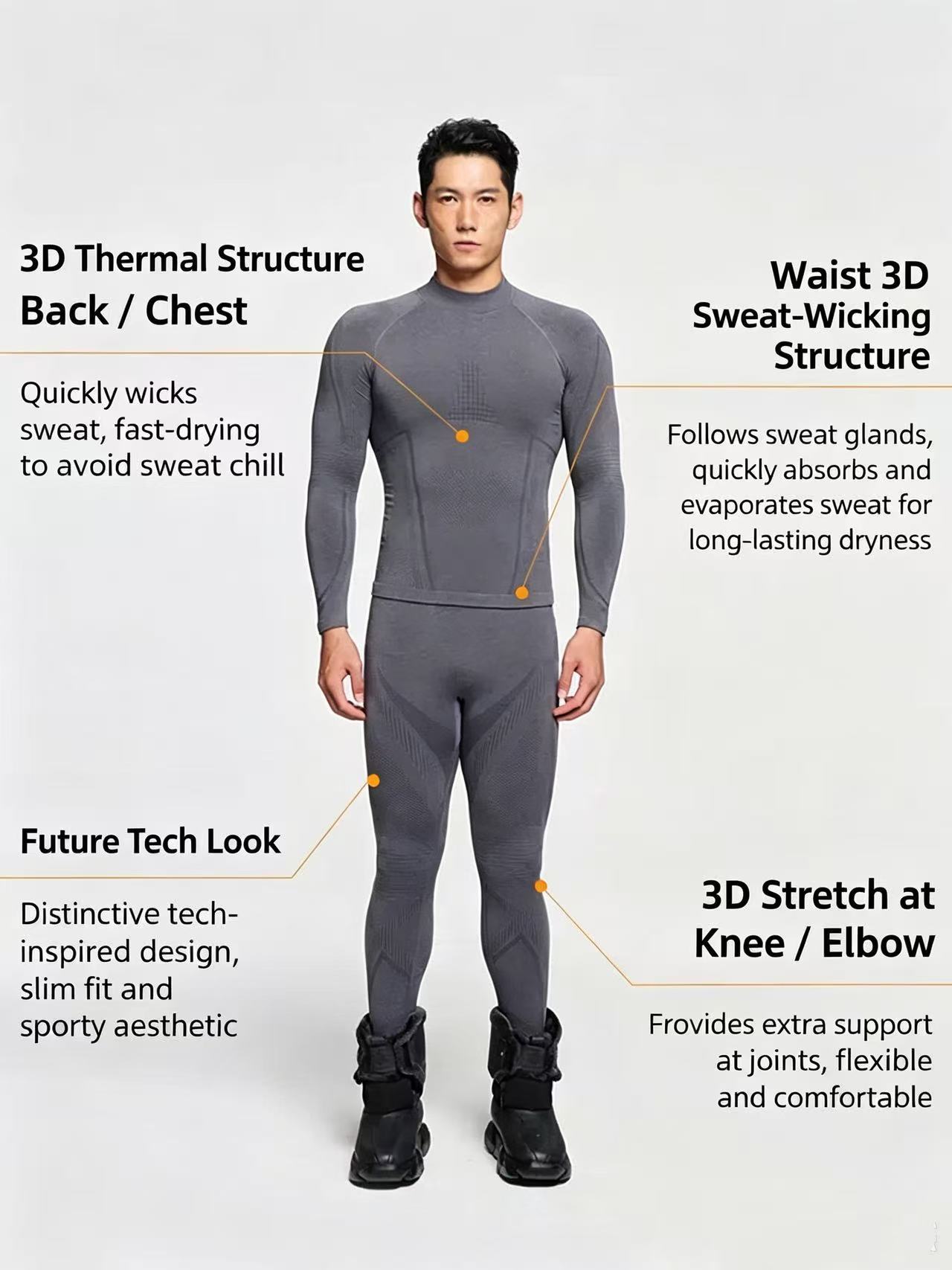 Set di 2 Pezzi Intimo Termico  - Merino Wool Base Layer Thermal Underwear recensione e prezzo