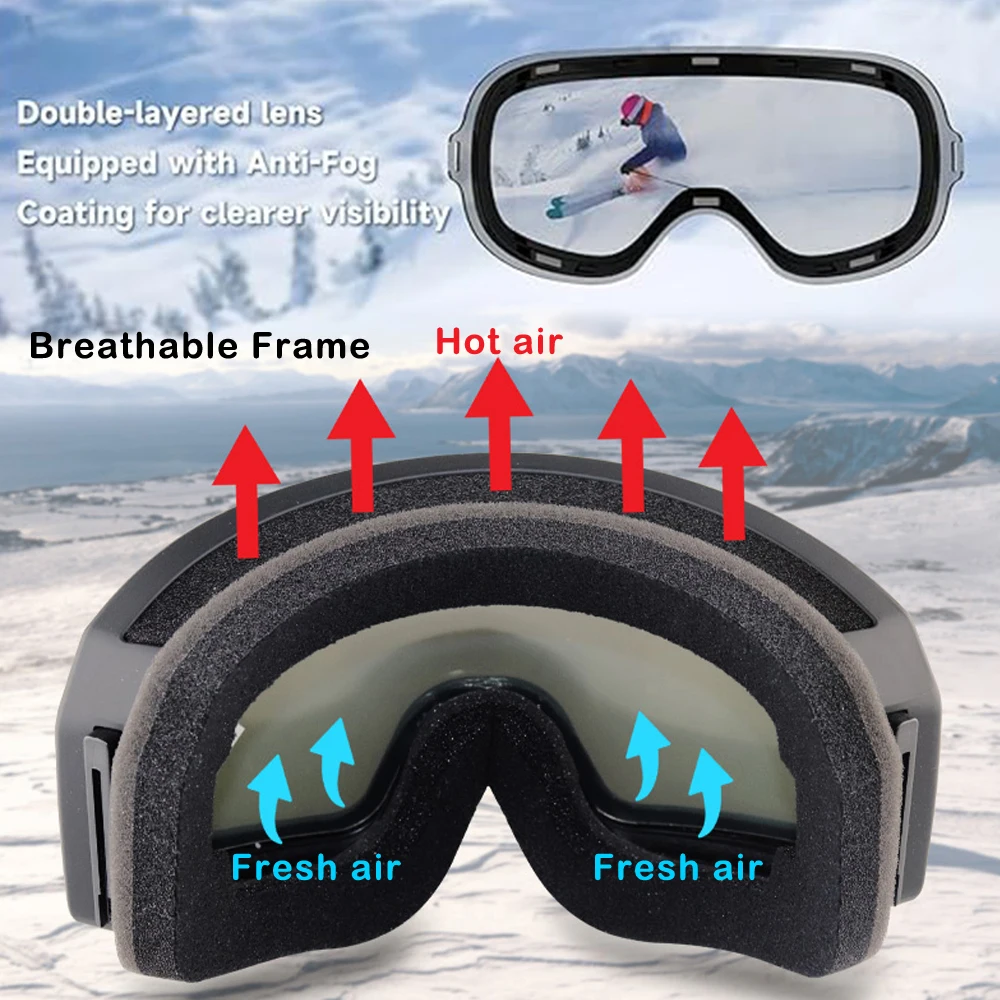 BOLLFO Occhiali da sci OTG Sop - Snowboard Goggles Otg Over Glasses recensione e prezzo