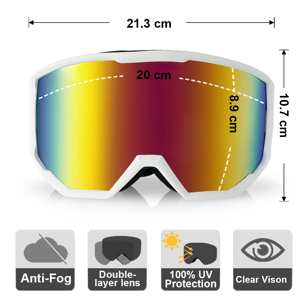 Occhiali da sci Antiappannamen - Snowboard Goggles Otg Over Glasses recensione e prezzo