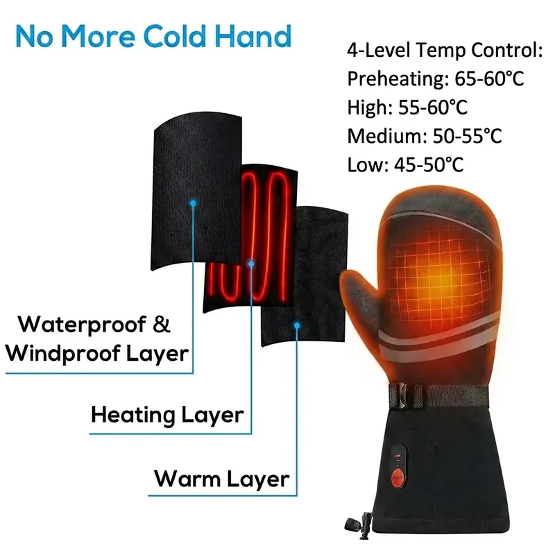 Guanti Riscaldati Ricaricabili - Heated Ski Gloves Battery Waterproof recensione e prezzo