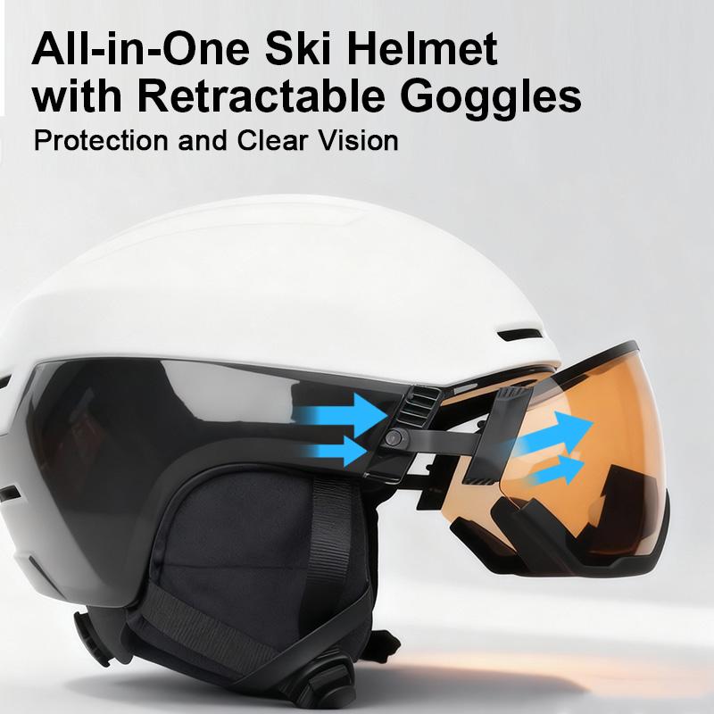 Casco da Sci All'ingrosso a Do - Ski Helmet With Integrated Visor recensione e prezzo