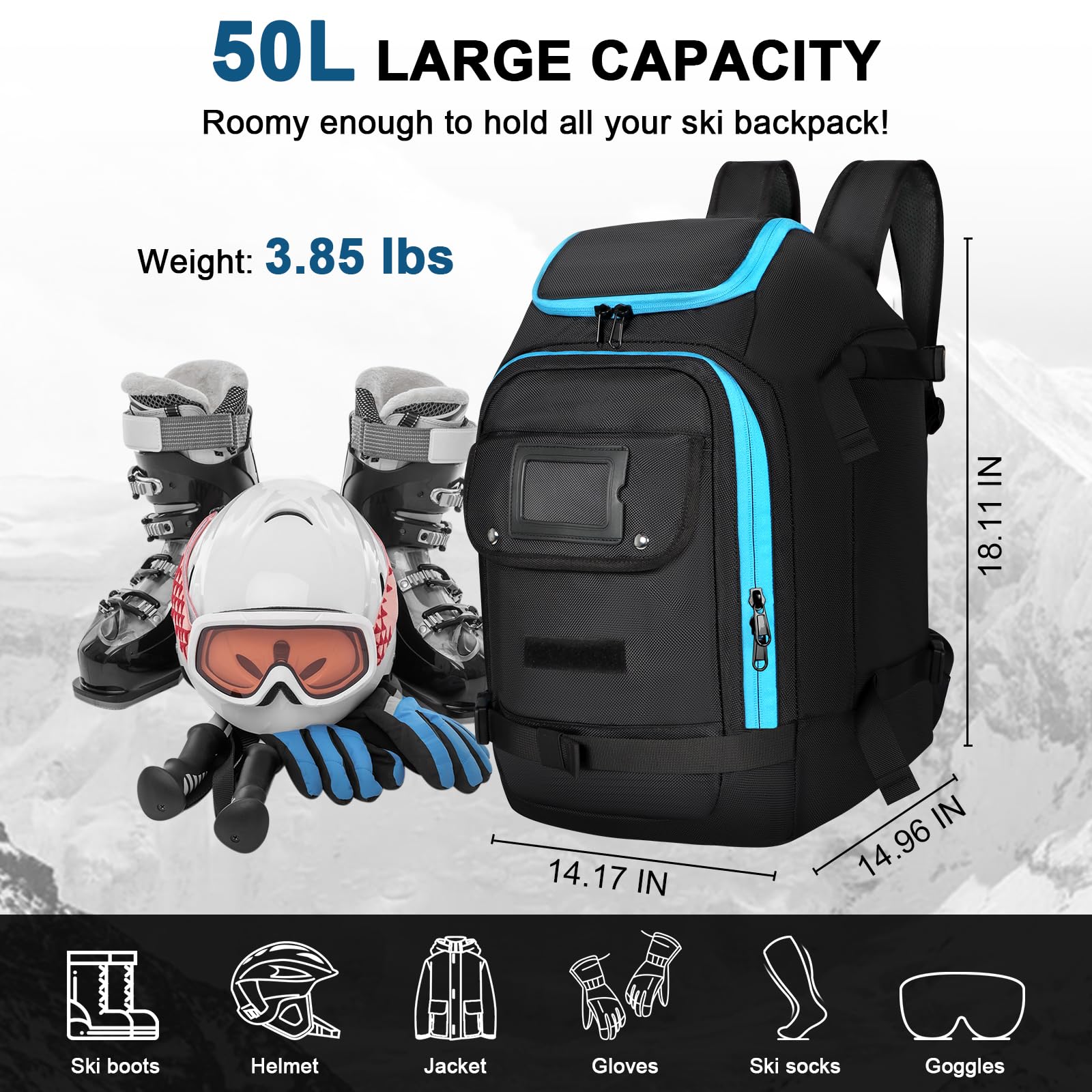 Zaino da Viaggio per Sport all - Ski Boot Bag Backpack Travel recensione e prezzo